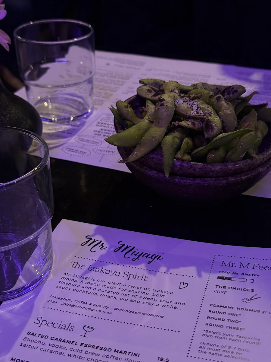 Menu, Mr. Miyagi