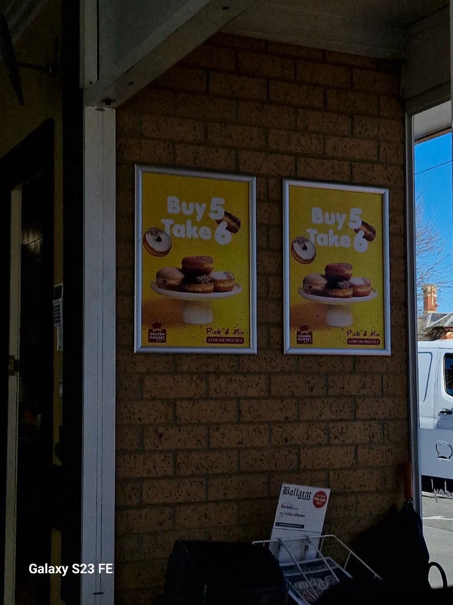Menu, Golden Nugget Bakery