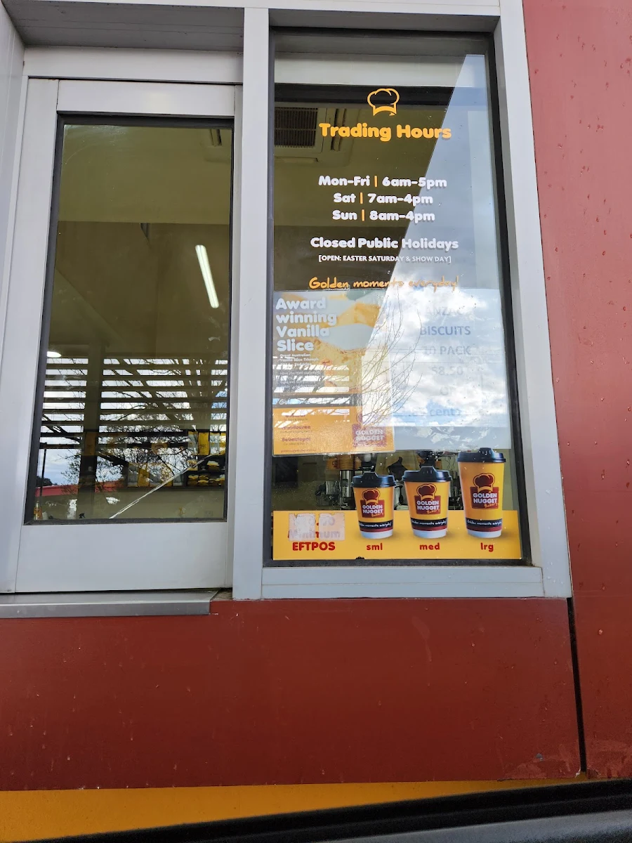 Menu, Golden Nugget Bakery