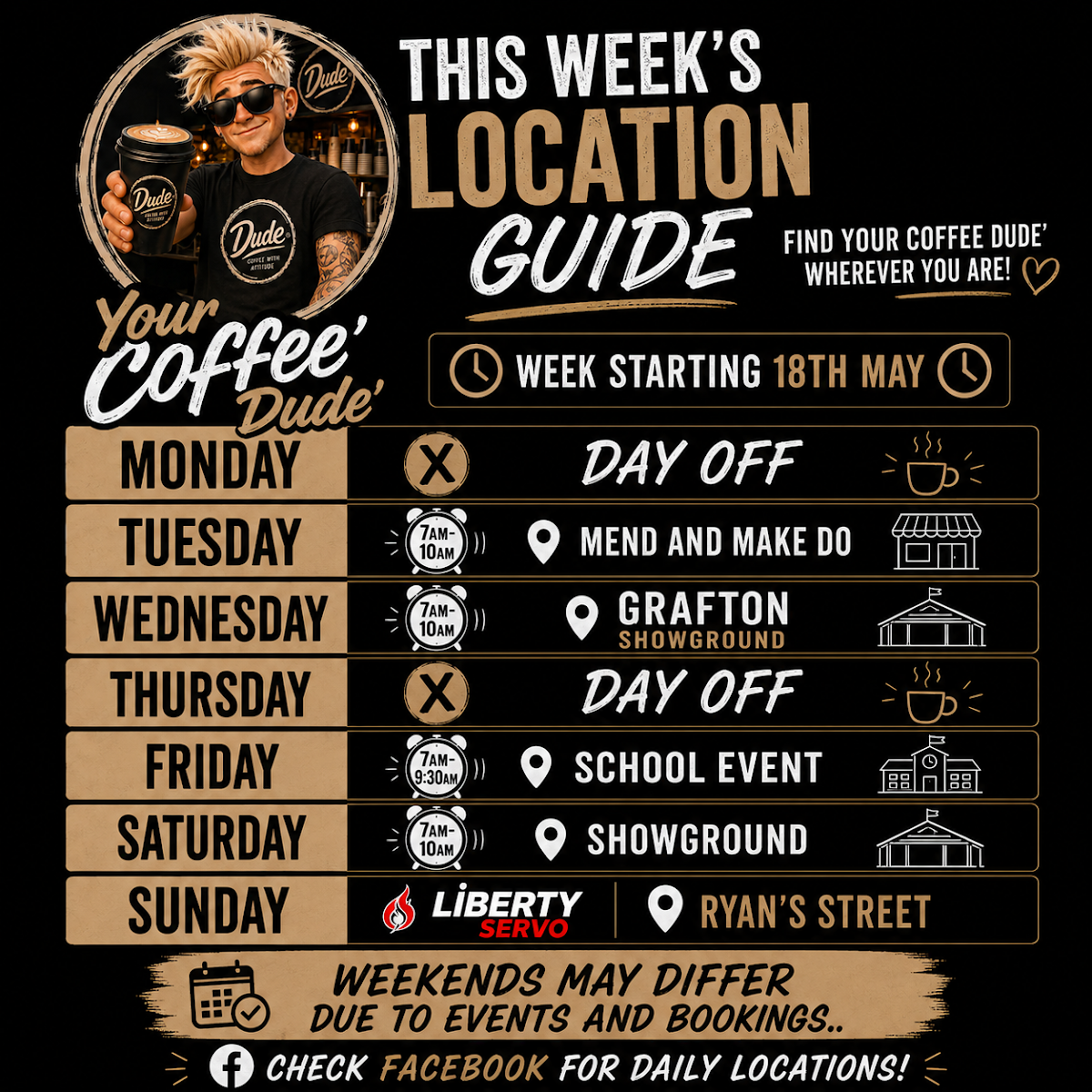 Menu, Your Coffee Dude