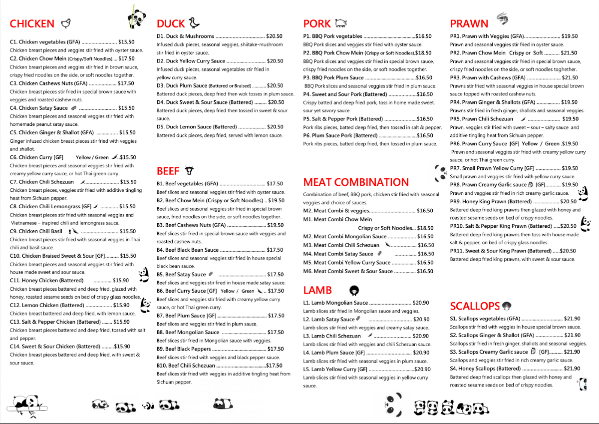 Menu, Golden Lor Yarrabilba Chinese Restaurant & Takeaway