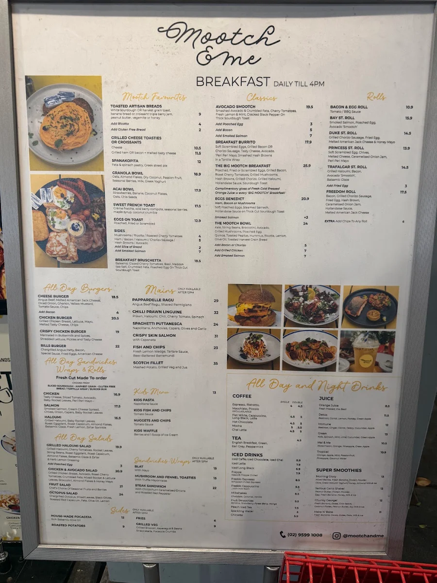 Menu, Mootch & Me