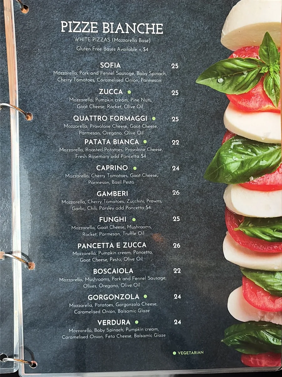 Menu, Bastoni Pizzeria