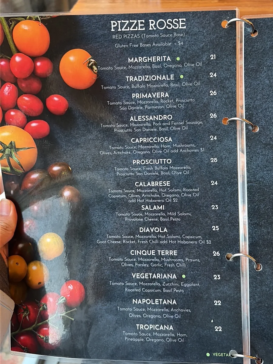 Menu, Bastoni Pizzeria