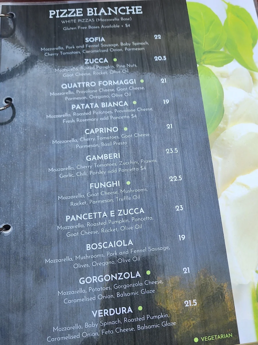Menu, Bastoni Pizzeria