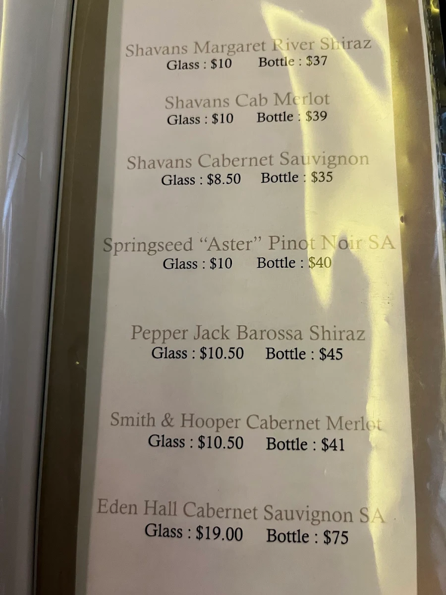 Menu, Shavans @ Pakenham Indian Restaurant