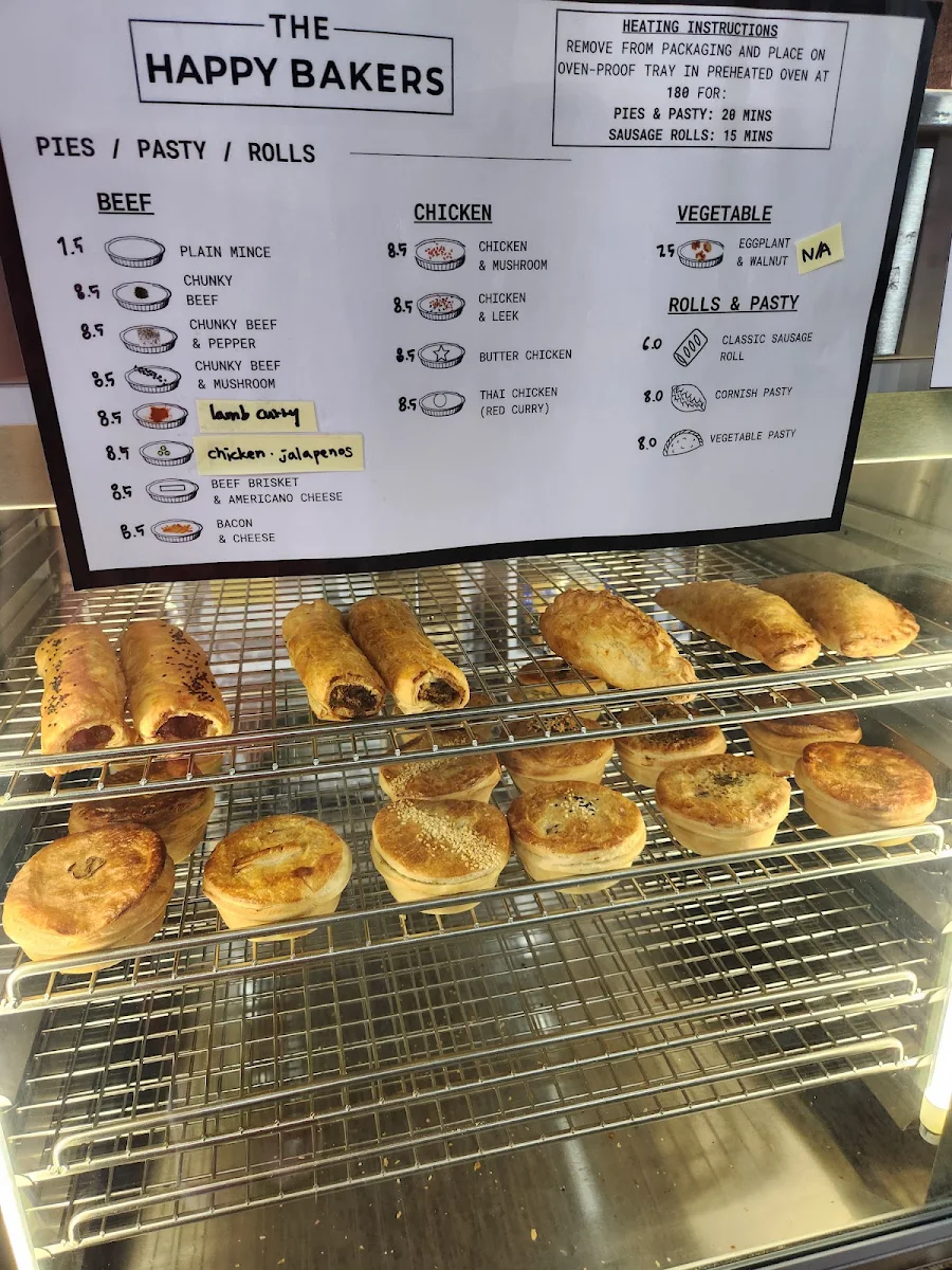 Menu, The Happy Bakers Brunswick