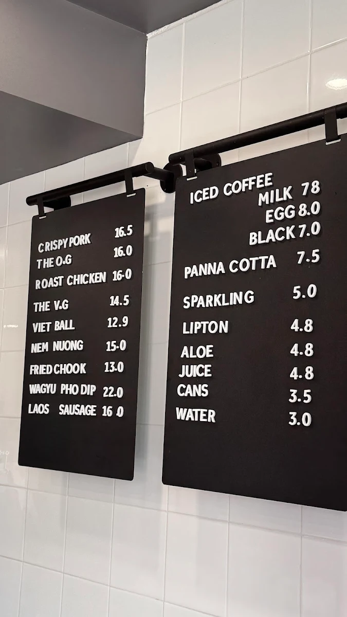 Menu, S'Bread House