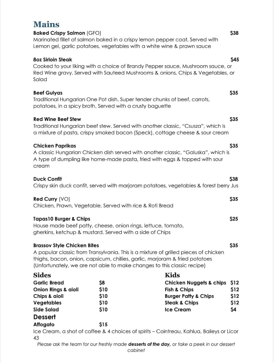 Menu, AnRvi