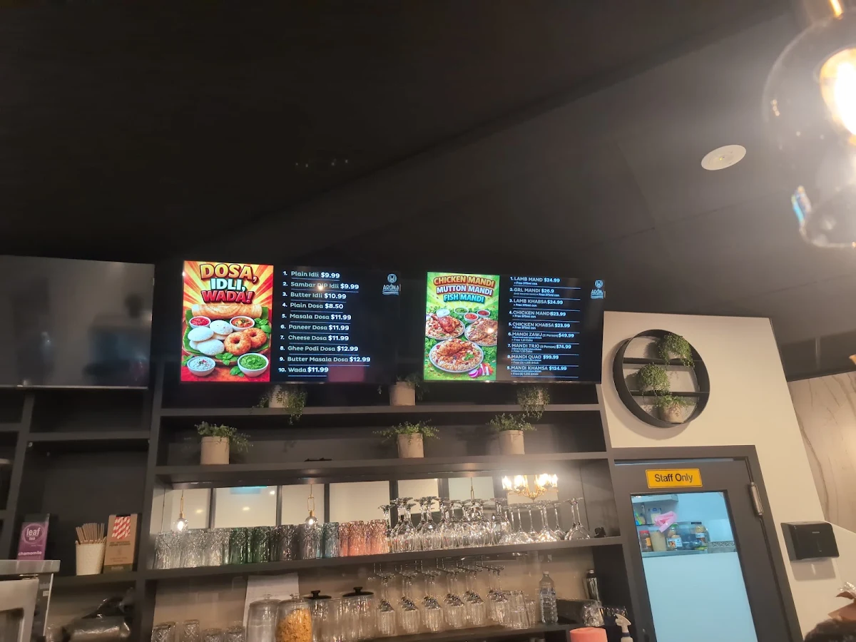 Menu, Aroma Cafe & Restaurant