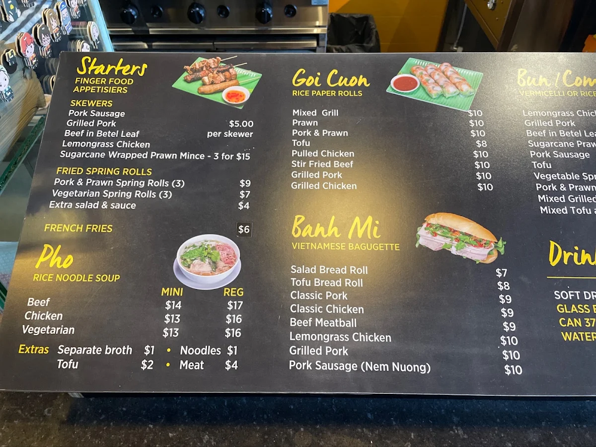 Menu, Saigon Summer Glebe