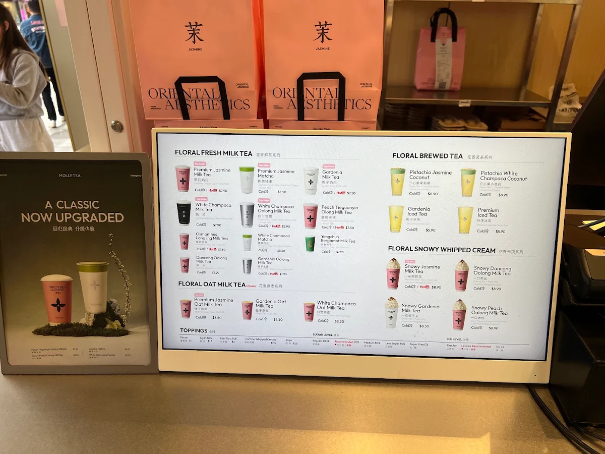 Menu, Molly Tea (Burwood)
