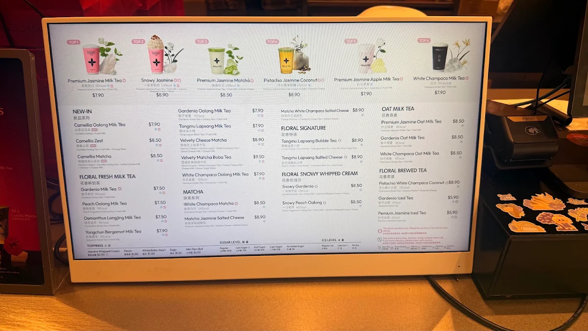 Menu, Molly Tea (Burwood)