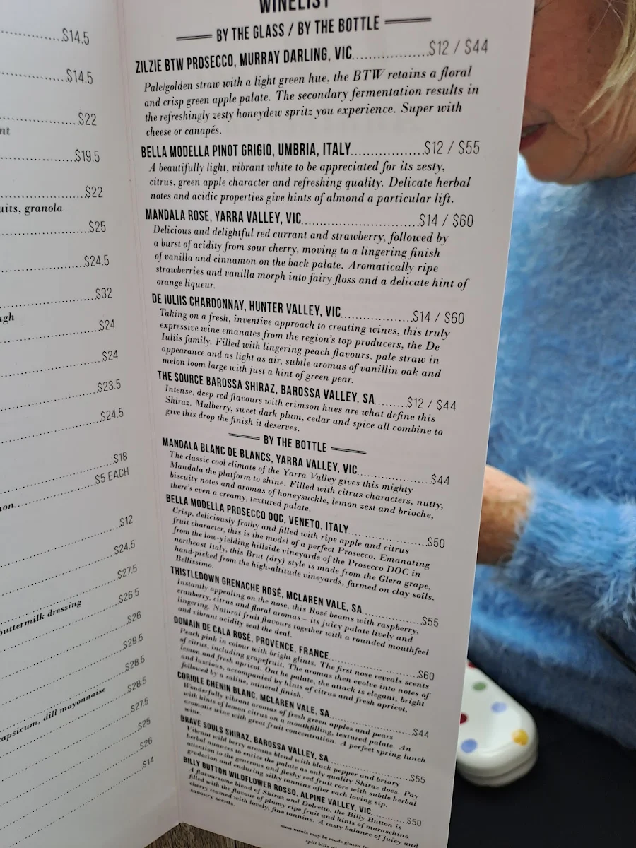 Menu, BetweenUs Coffee Food Wine