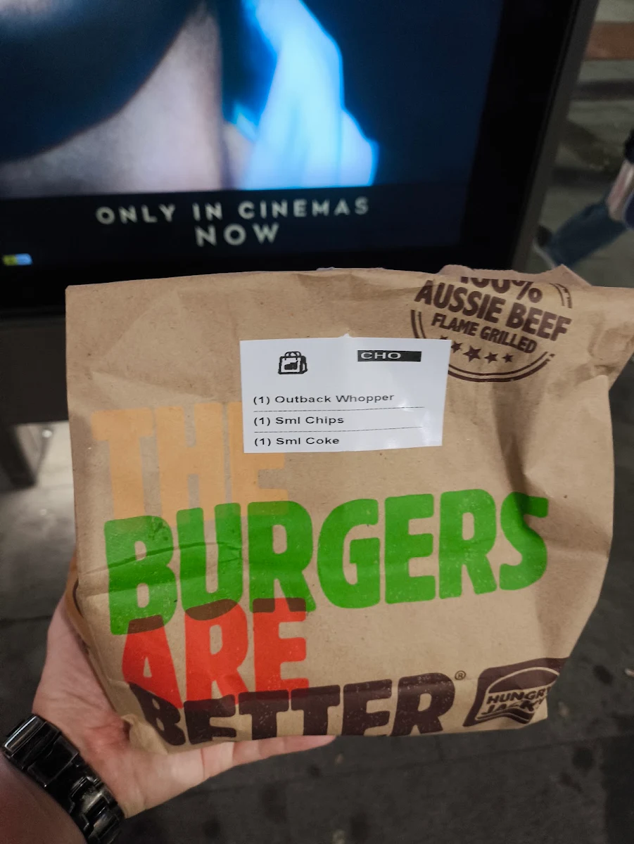 Menu, Hungry Jack's Burgers World Square