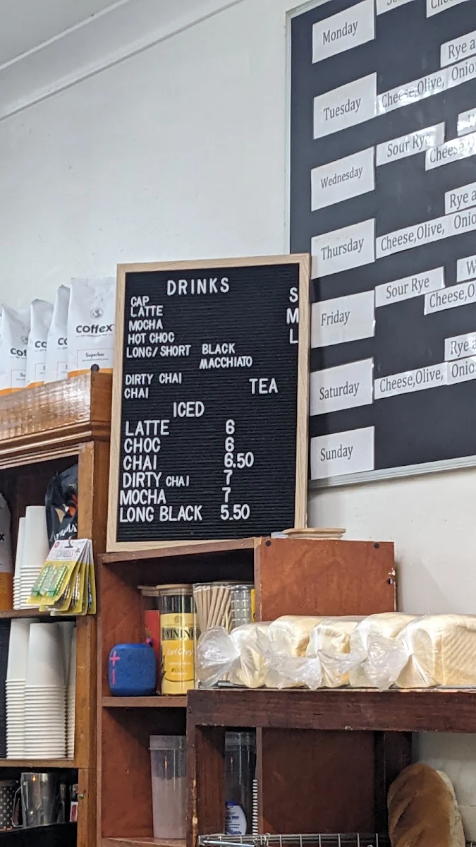 Menu, Stoneground Bakehouse