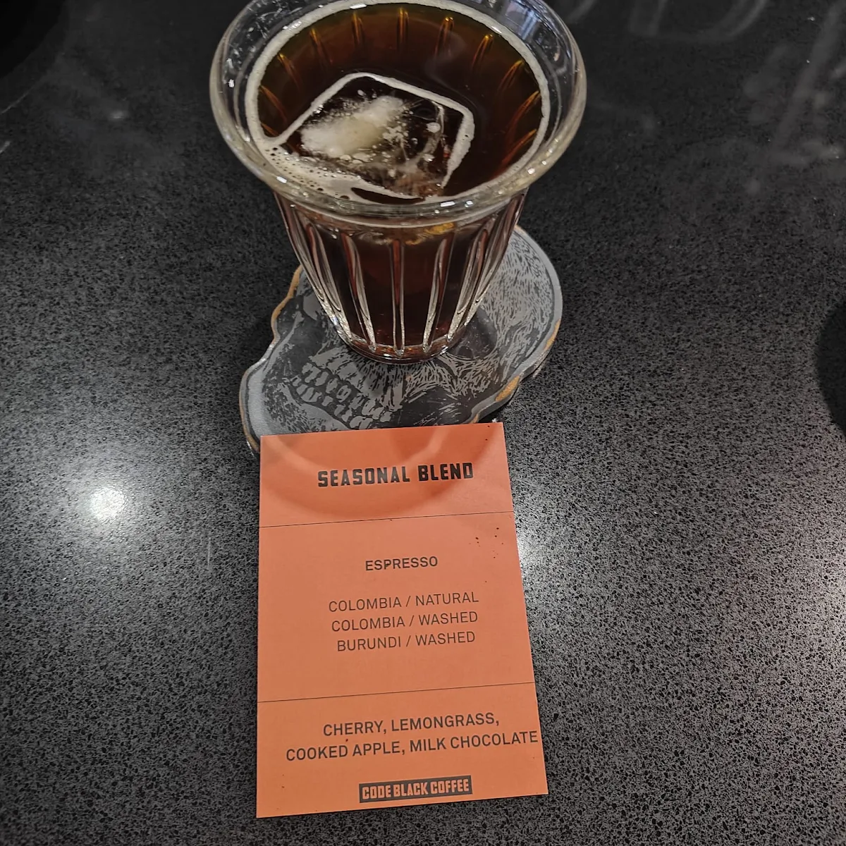Menu, The Chamber Room Espresso & Brew Bar