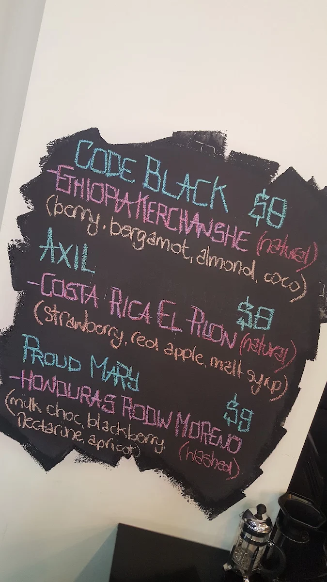 Menu, The Chamber Room Espresso & Brew Bar