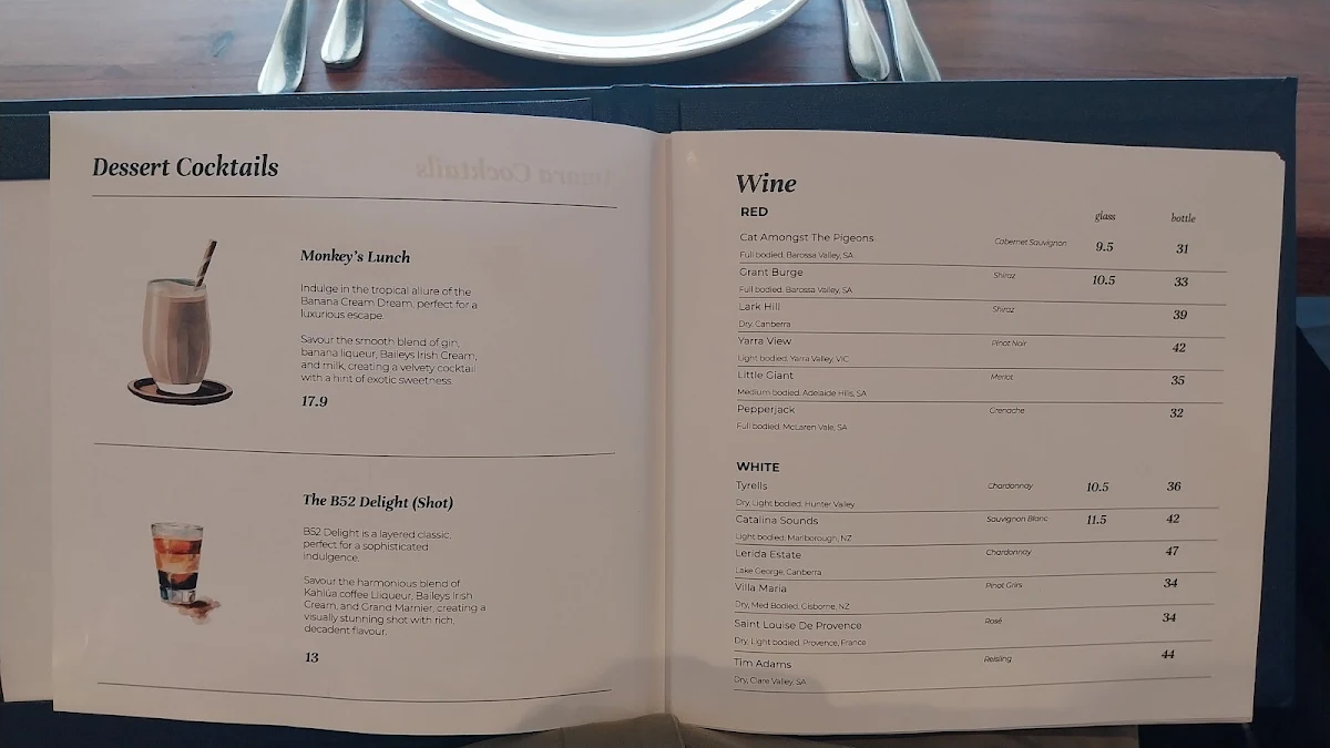 Menu, Amara Indian Restaurant