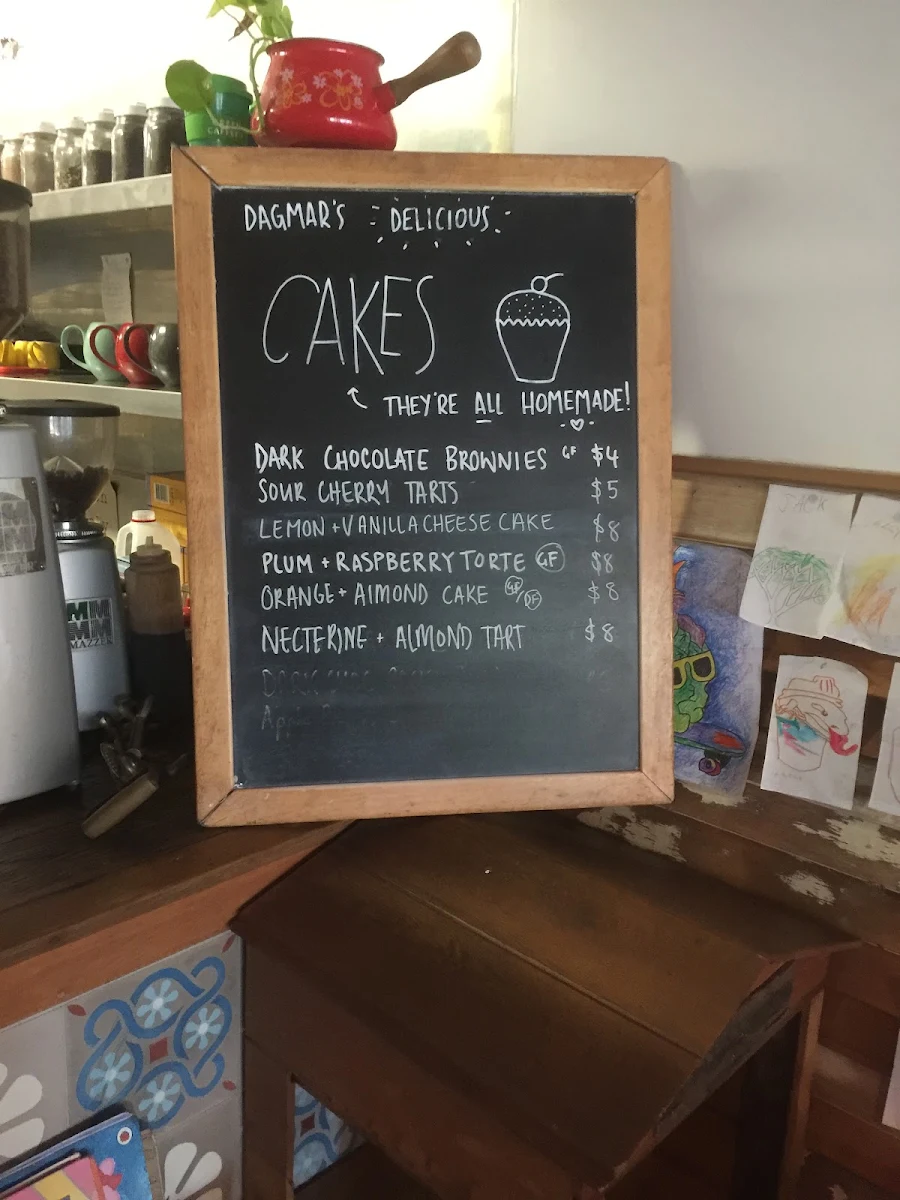 Menu, Footbridge Cafe