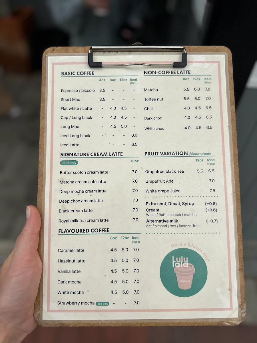 Menu, Lulu Lala