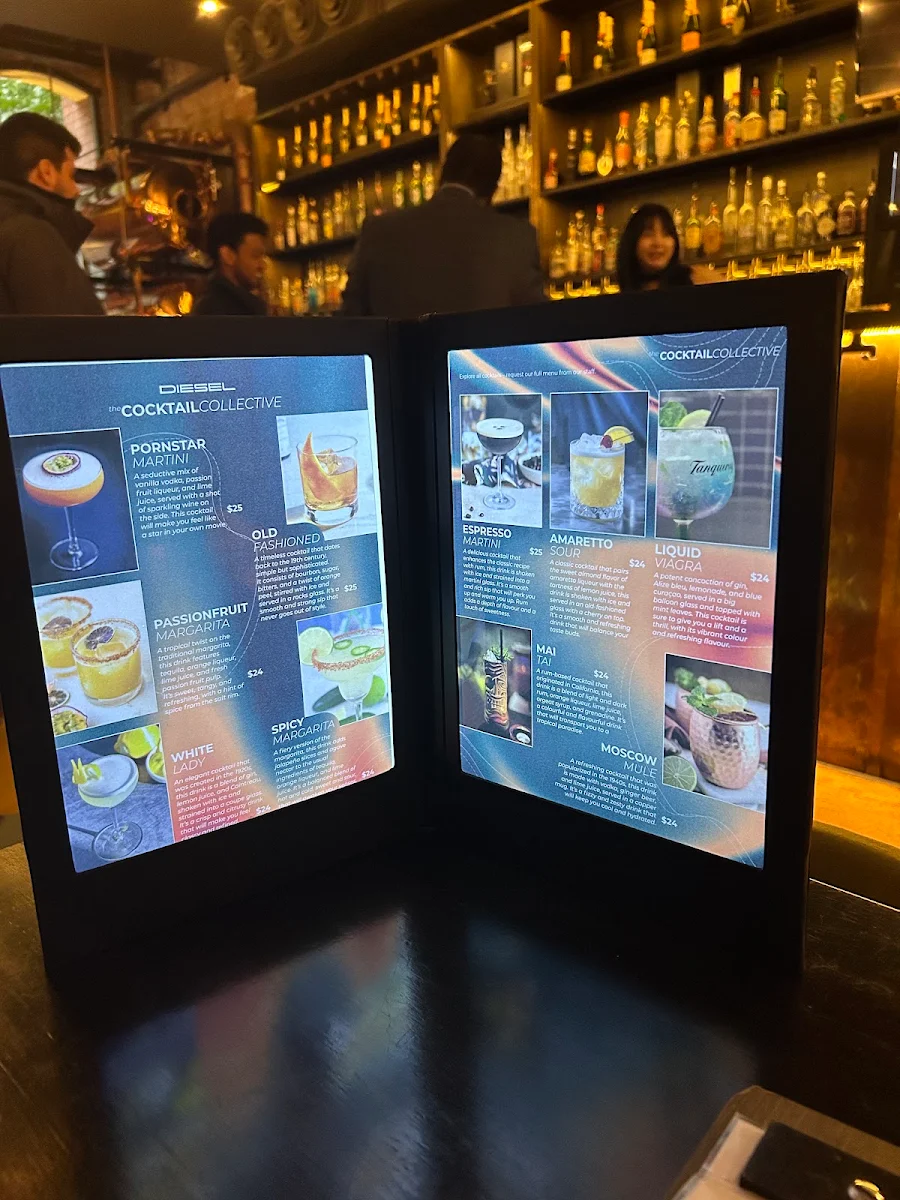 Menu, Diesel Bar & Eatery