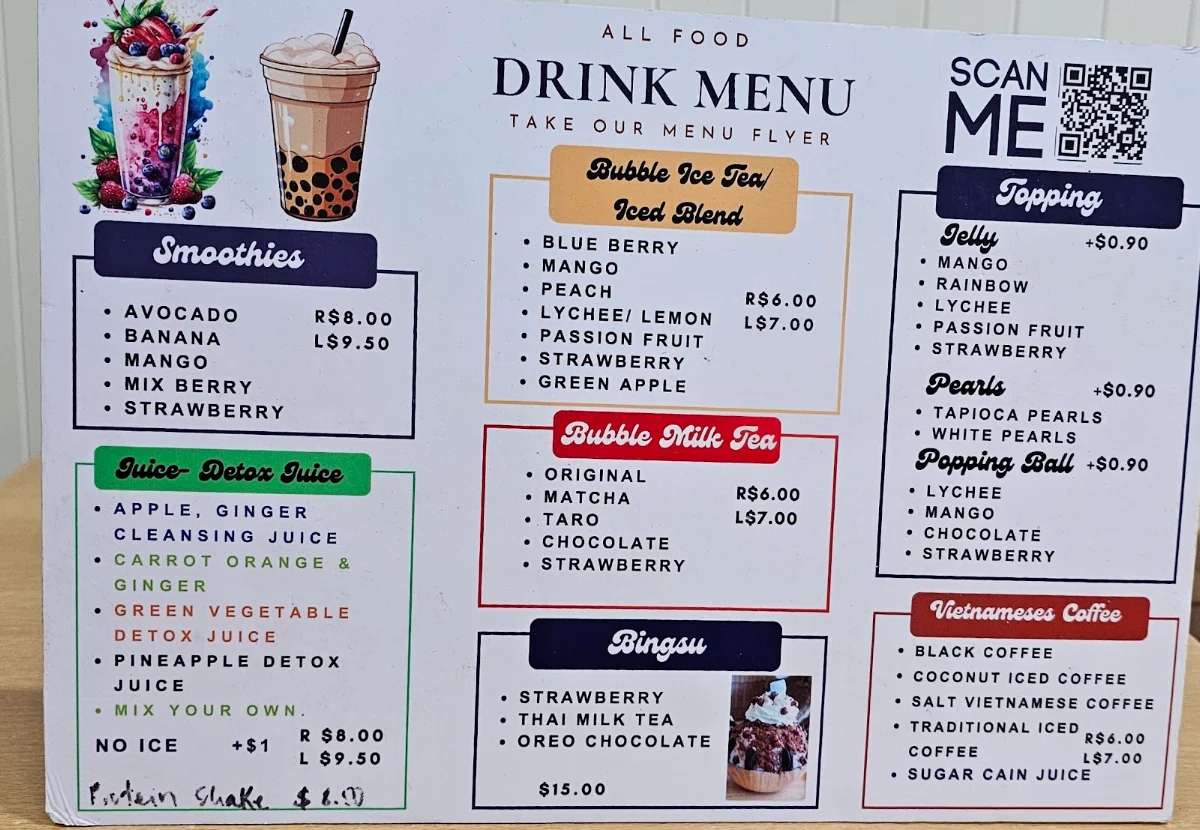 Menu, Viet Au Kitchen