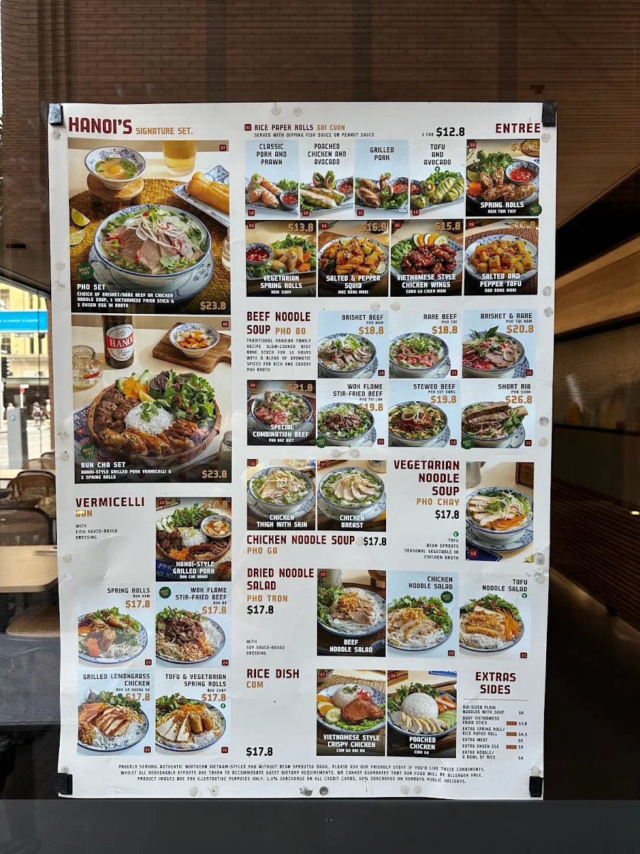 Menu, An An Vietnamese Eatery