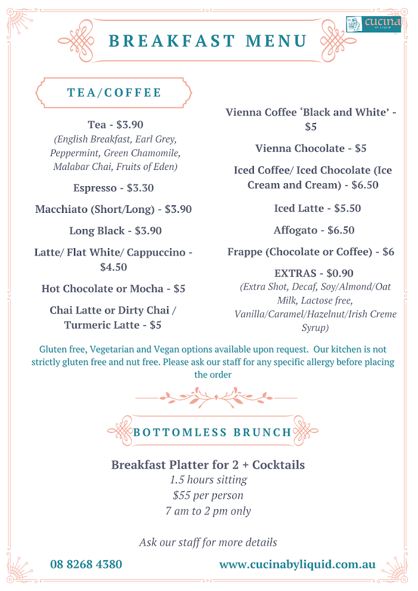 Menu, Cucina by Liquid