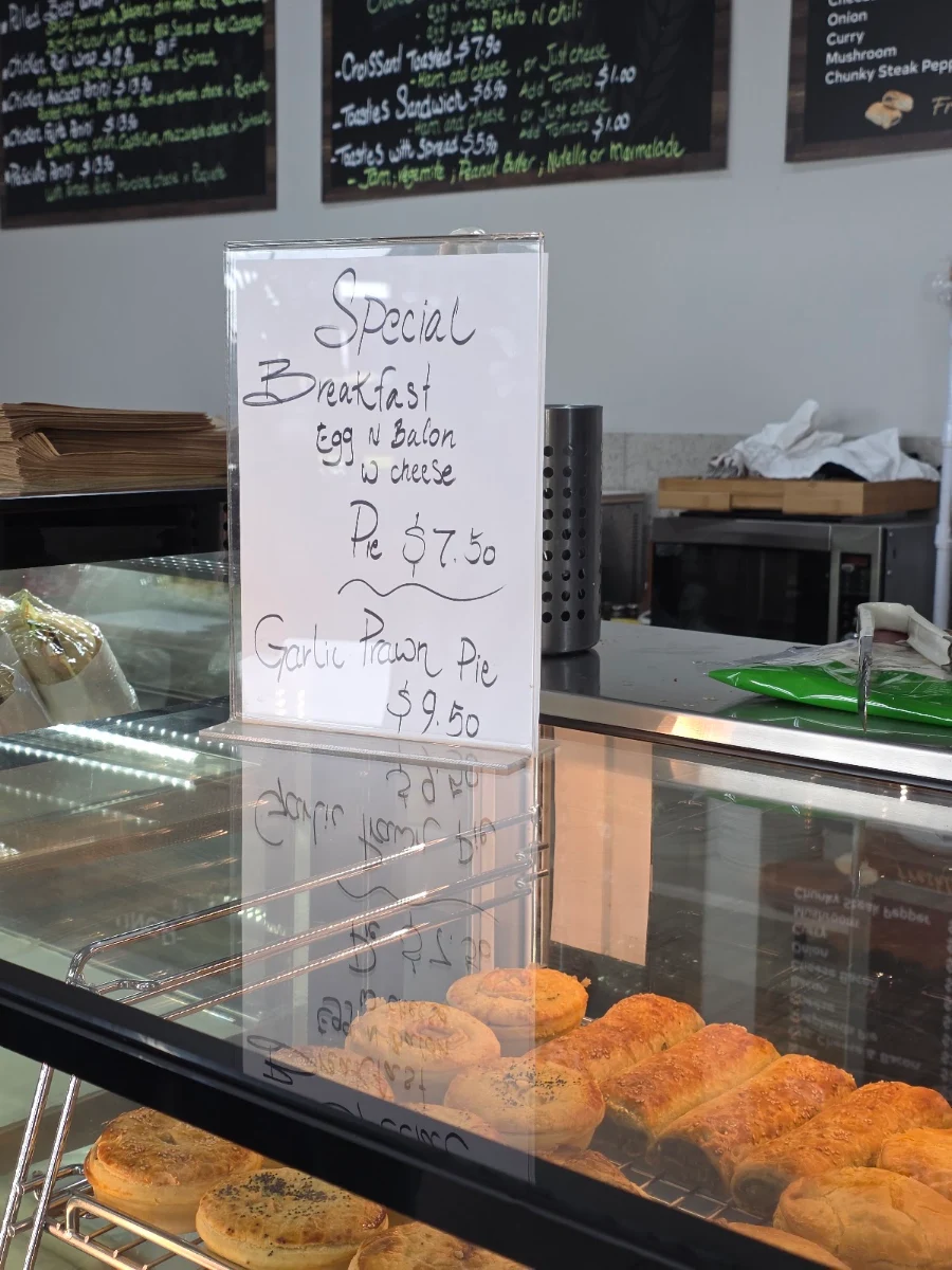Menu, The Bakehouse Street cafe