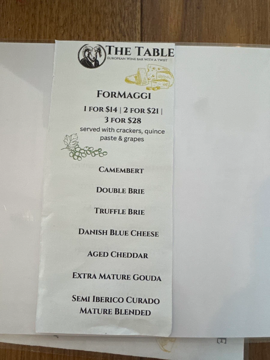 Menu, Mad Ram Cafe