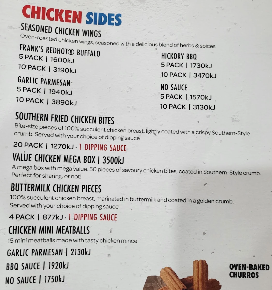 Menu, Domino's Pizza Gungahlin