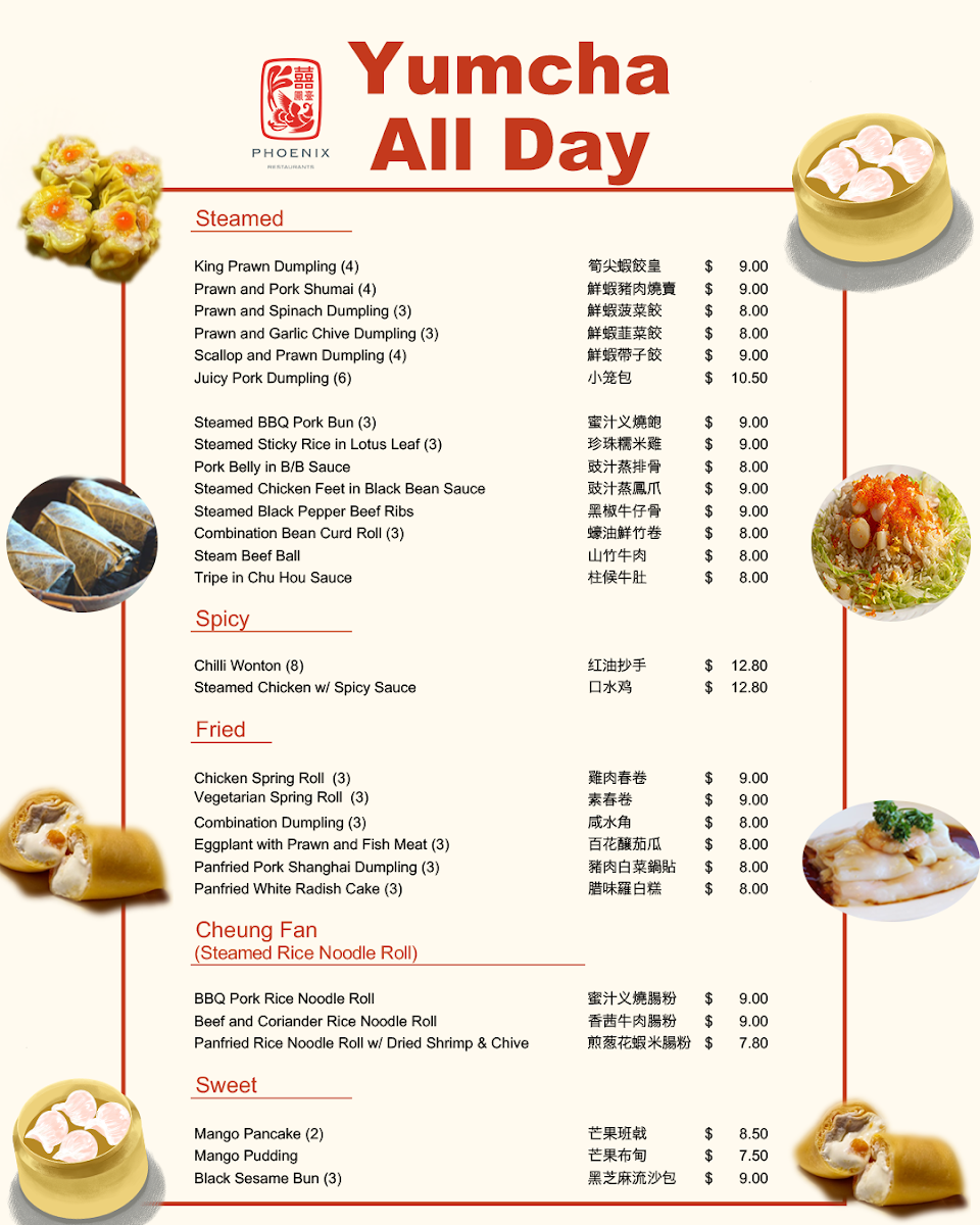 Menu, East Phoenix