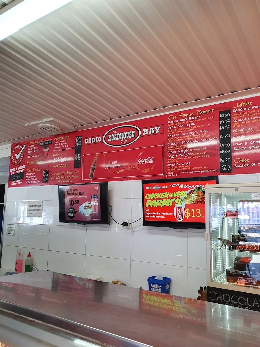 Menu, Corio Bay Roadhouse