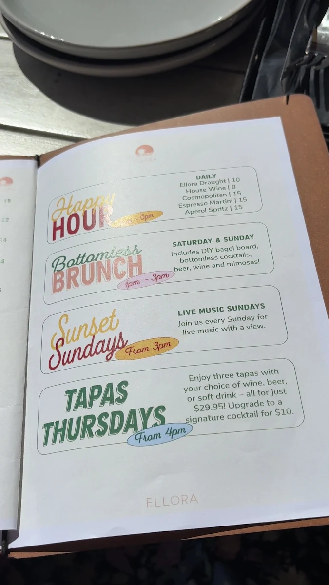 Menu, Ellora St Kilda