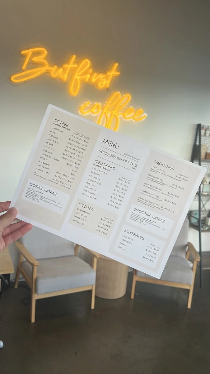 Menu, Scissors Paper Rock