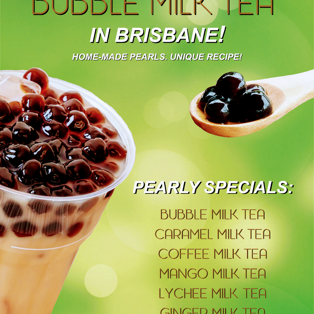 Menu, Ohh Tea Bubble Tea & Desserts