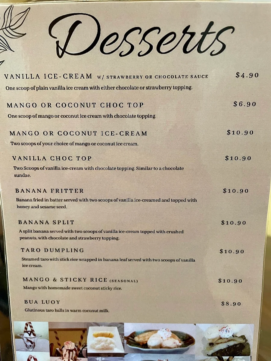 Menu, Thai Eat Restaurant (Doncaster East)