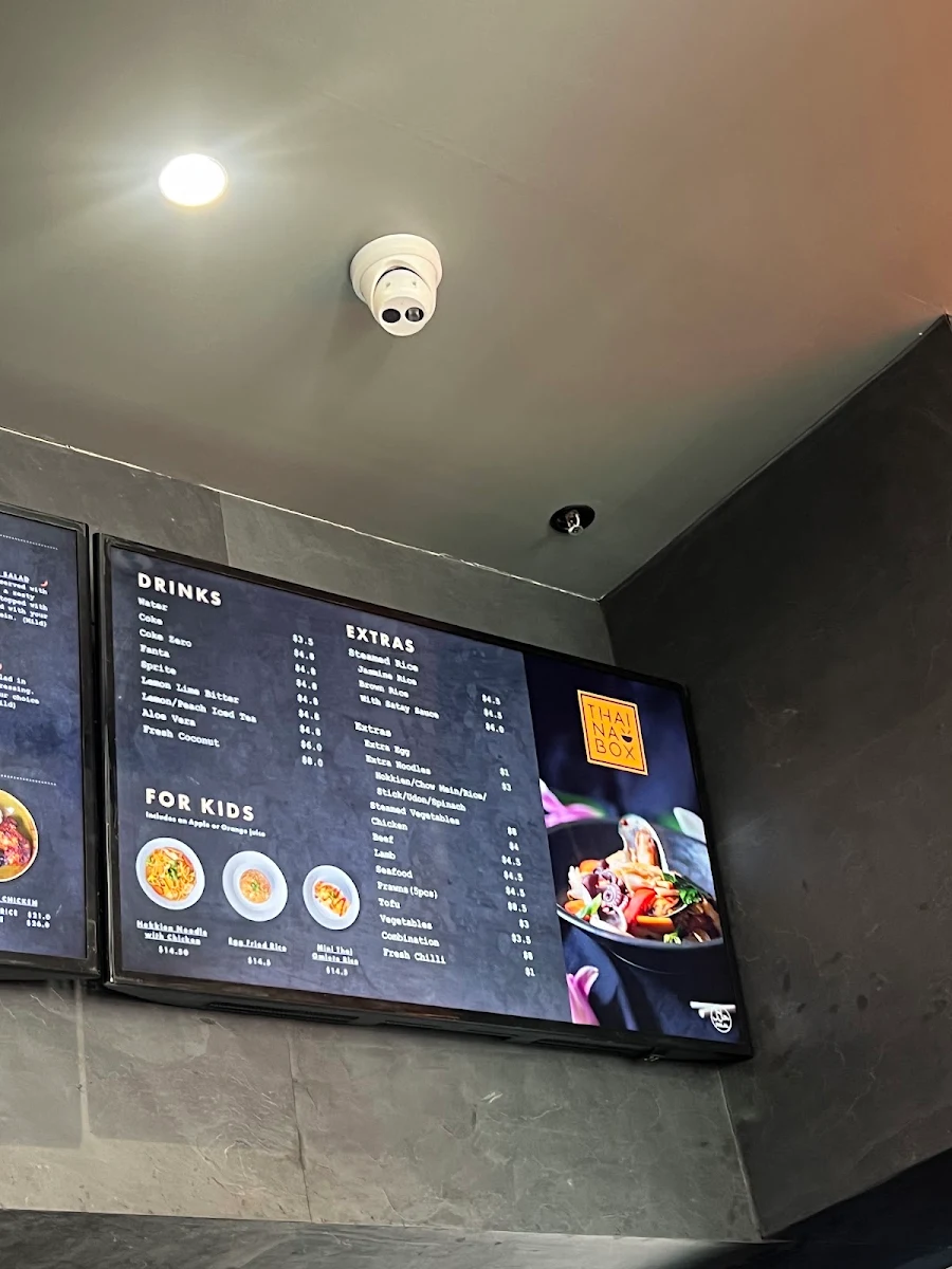 Menu, Thainabox Merrylands