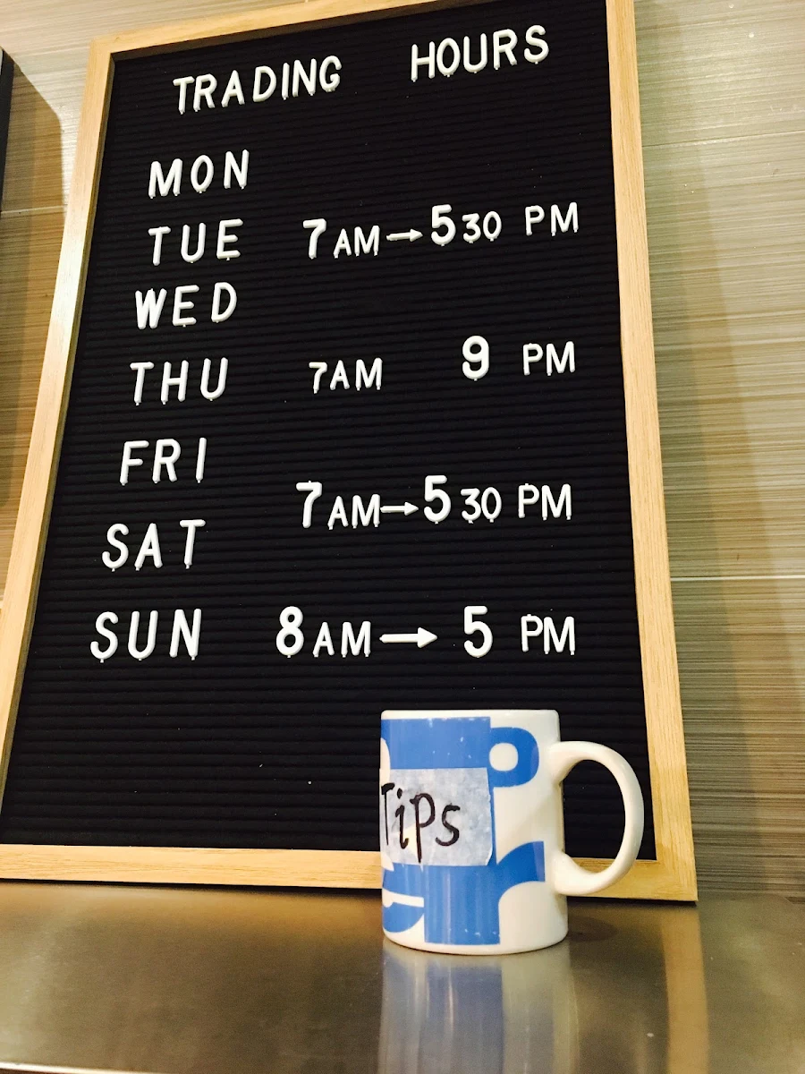 Menu, Rosetta Sunsmile Cafe