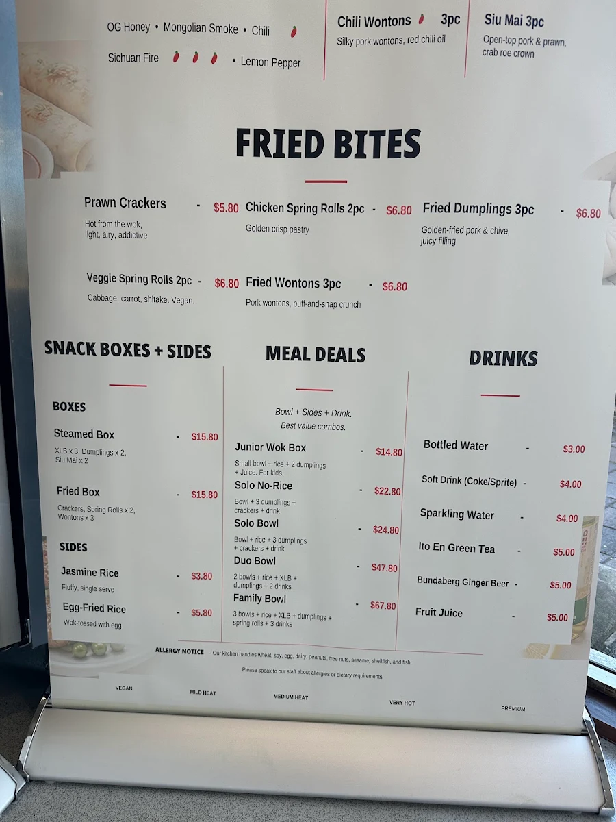 Menu, THE WOKBOWL