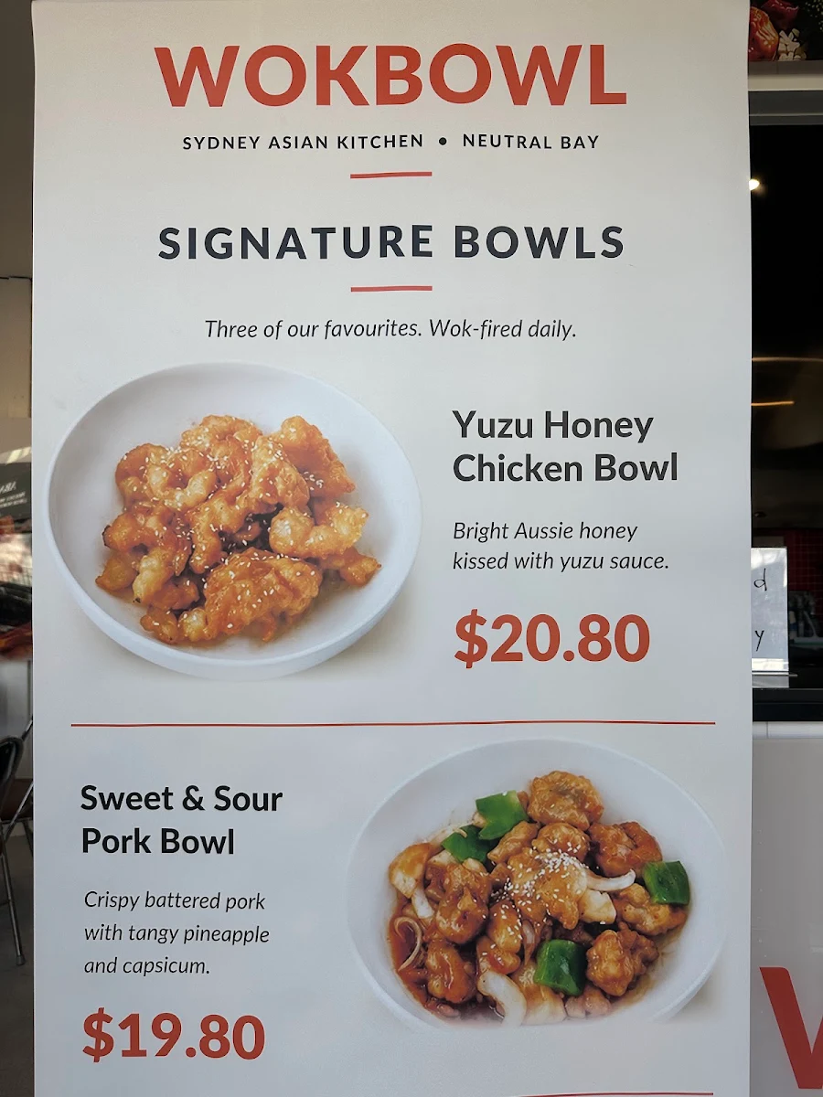 Menu, THE WOKBOWL