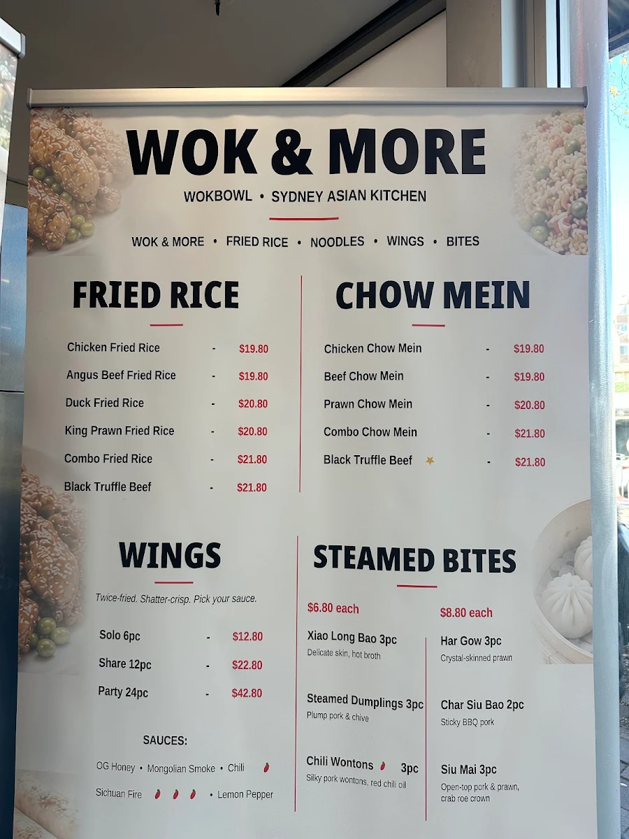 Menu, THE WOKBOWL