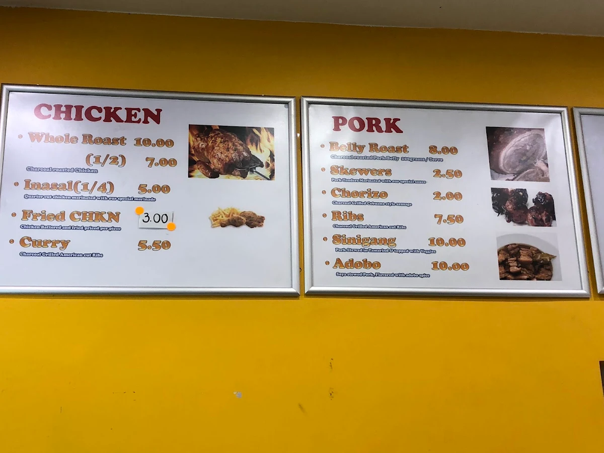Menu, Cebu Charcoal Chicken