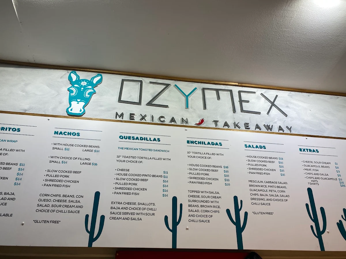 Menu, OzyMex