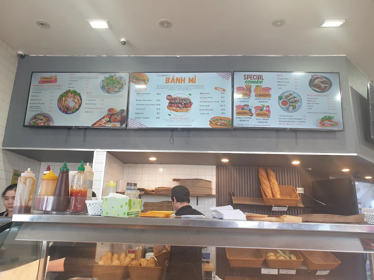 Menu, Tomkins Bakery