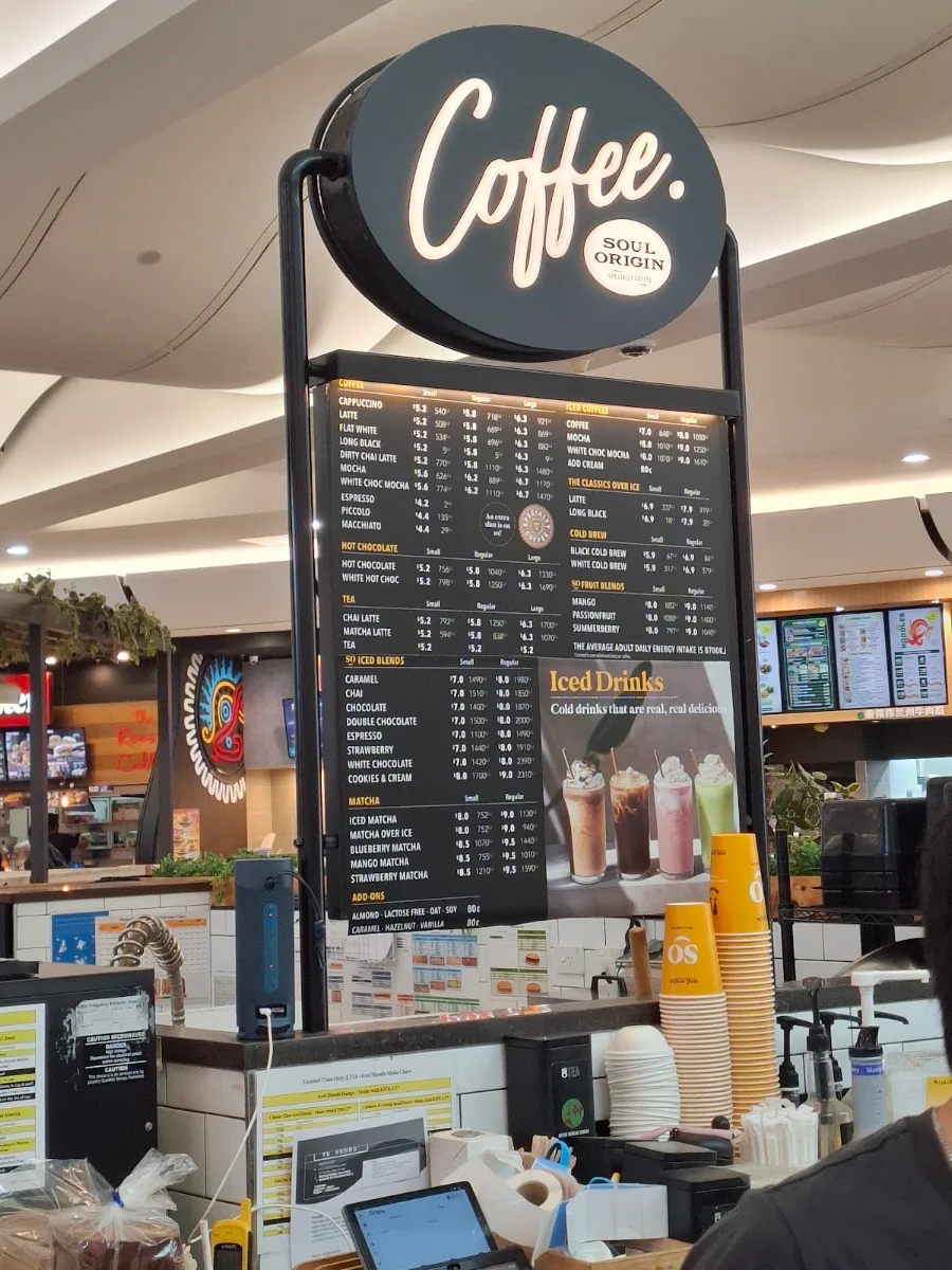 Menu, Soul Origin Carousel Westfield