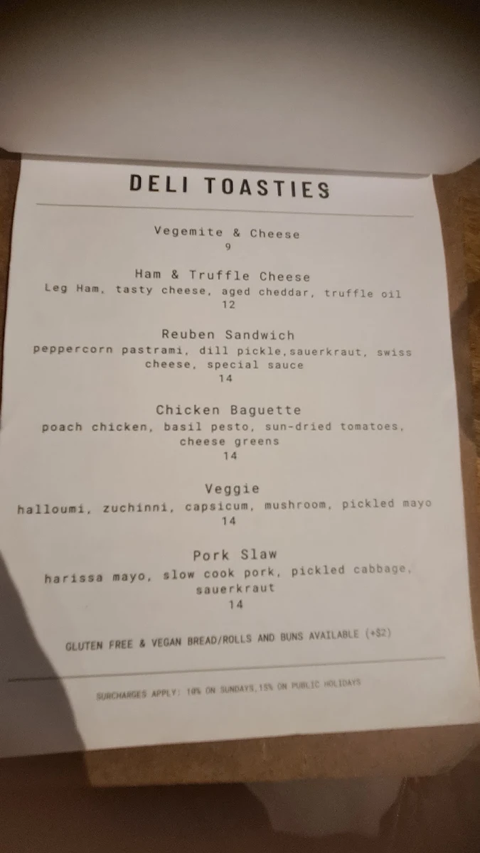 Menu, All Day Tre