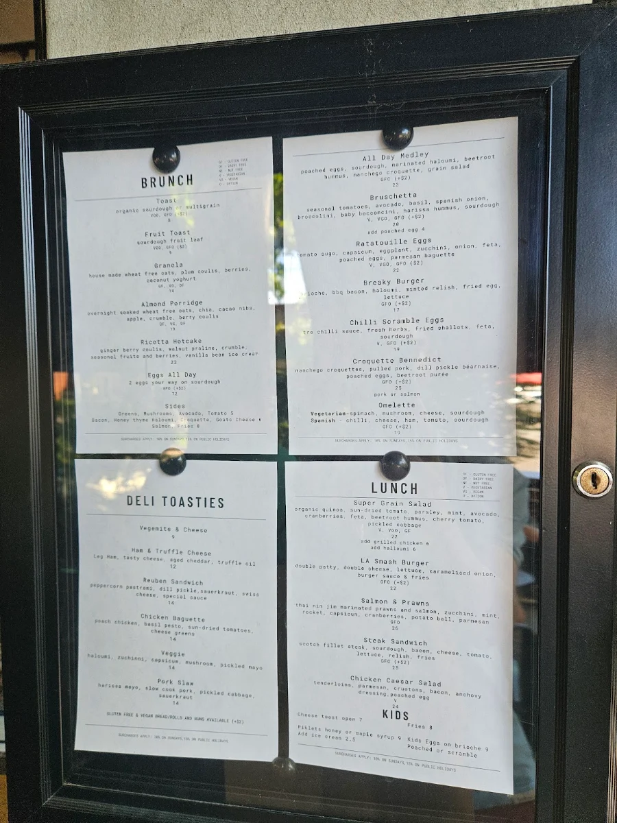 Menu, All Day Tre