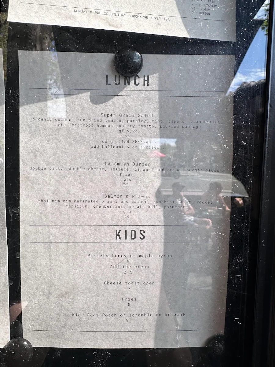 Menu, All Day Tre
